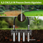 Gaethra Scarificateur Gazon 96 cm, Aérateur Gazon avec 15 Pointes en Fer, Ne Colle Pas à La Terre, Scarificateur Pelouse pour Pe