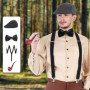 VFANDV Accessoire Annee 20 Homme, 14pcs Années 1920 Hommes Accessoires Gatsby Costume Gangster Deguisement, Années 1920 Hommes D