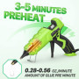 SEEKONE Pistolet à Colle Chaude 60/100W, Deux Vitesses Pistolet a Colle Anti Écoulement avec 20pcs Bâtons (150 mm), Chauffage Ra