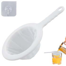 Passoire fine, petite passoire fine, passoire de cuisine avec crochet adhésif, petite passoire pour jus, café (200 mailles)