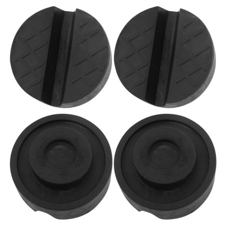 Lot de 4 patins en caoutchouc universels pour cric de voiture, avec rainures et surface gaufrée, peut être utilisé pour crics et