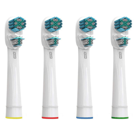KongKay Brossettes de Rechange pour Oralb dual clean, 4 Têtes Compatibles Avec les Oralb Brosses à Dents Électriques, Têtes doub