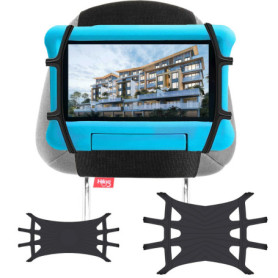 Hikig Support de tablette en silicone pour appuie-tête de voiture pour enfants sur siège arrière, compatible avec iPad, iPad min