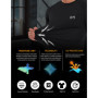 MEETYOO Tee Shirt Compression Homme,Maillot de Fitness Fonctionnel à Manches Courtes Maillot de Sport Homme Respirant Maillot de