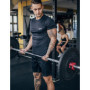 MEETYOO Tee Shirt Compression Homme,Maillot de Fitness Fonctionnel à Manches Courtes Maillot de Sport Homme Respirant Maillot de