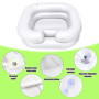 TYBYBB Bac a Shampoing Domicile Gonflable, Bac Coiffure Domicile, Lavabo Gonflable Portable pour Chevet avec Pommeau de Douche e