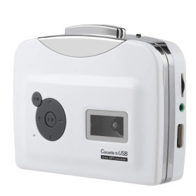 Tosuny Lecteur de Cassettes - Cassette Bande à MP3 convertisseur Lecteur de Cassettes Portable USB Capteur Audio de Musique, Lec
