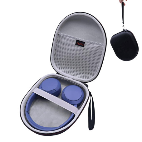 Étui de protection pour casque Bluetooth sans fil Sony WH-CH520 WH-CH510 - Robuste - Noir