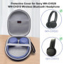 Étui de protection pour casque Bluetooth sans fil Sony WH-CH520 WH-CH510 - Robuste - Noir