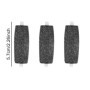 Lot de 12 Rouleaux de Remplacement, Pieds Remplacement Rouleaux Têtes Recharges, 3 Types de Rugosité, Pierre Ponce pour Pedicure