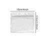 10 Pcs Porte Carte Transparent, Badge Transparent Plastique, Imperméable à l'eau des Porte-Badges, Étui pour Cartes d'identité, 