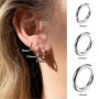VZUHSW 3 Paires Boucles d'oreilles Créoles en Acier Inoxydable Boucles d'oreilles Cercles Cartilage Anneaux de Nez Lèvres pour F