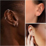 VZUHSW 3 Paires Boucles d'oreilles Créoles en Acier Inoxydable Boucles d'oreilles Cercles Cartilage Anneaux de Nez Lèvres pour F