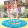 Paochocky 170cm Tapis Enfant de Jet d'eau, Tapis De Pulvérisation D'éclaboussure d'eau Splash Sprinkle Play Mat pour Activités d
