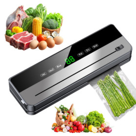 Machine a Emballer Sous Vide, Machine Sous Vide, Appareil Sous Vide Alimentaire, avec 10 Sacs Sous Vide, Affichage Numérique LED