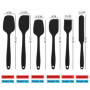 TOPSEAS Spatule Silicone de Cuisine,TOPSEAS Ustensiles en Silicone 6 Pack comme Ustensiles de Cuisine Antiadhésifs Include Culli