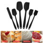 TOPSEAS Spatule Silicone de Cuisine,TOPSEAS Ustensiles en Silicone 6 Pack comme Ustensiles de Cuisine Antiadhésifs Include Culli