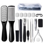 Kit de pédicure 20 pièces, kit de pédicure professionnel, lime à pied en acier inoxydable, enlève la peau dure et morte et le ki