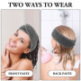 Lot de 3 bandeaux pour le visage, le spa, le maquillage, la douche, le sport, en tissu éponge réglable, extensible avec bande ma