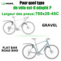RBRL Garde-Boue de vélo à dégagement Rapide adapté au vélo de Route/Gravel avec Largeur de Pneu 28-45mm