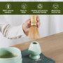 Zanfqvo Fouet à Matcha en Bambou - Naturel Matcha Fouet, 100 Branches - Accessoires pour Cérémonie du thé Japonais