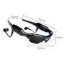 Hereta Lunettes de Soleil Bluetooth 5 m avec Carte Micro SD Extensible jusqu'à 32 Go avec MP3 + Bluetooth + Appareil Photo + Fon