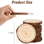 LUZIYUN 18 Pcs Rondin De Bois Naturel 8-10cm Sans Trou, Tranches De Bois Brut 10mm, Disques Ronds Pour Bricolage, Décoration Mar