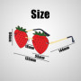 DAZZLUXE 1 paire de lunettes de soleil fraises sans monture, lunettes de soleil pour femme, lunettes de soleil Uv400, décoration