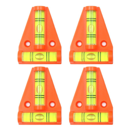 Lot de 4 petits niveaux à bulle, mini niveau à bulle, pièces et accessoires de camping-car, kit de niveau à bulle, accessoires d