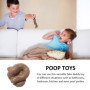 DAZZLUXE Lot de 6 jouets à crottes simulées, livrés avec 1 sac de rangement, fausses excrétions, jouets à farce, jeux de déjecti