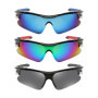 DAZZLUXE 3 Lunettes de Soleil Polarisées pour Homme - Vélo, Course, Ski, Golf - Avec 3 Poches