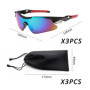 DAZZLUXE 3 Lunettes de Soleil Polarisées pour Homme - Vélo, Course, Ski, Golf - Avec 3 Poches