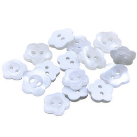 Lot de 100 Boutons en Forme de Fleur de Prunier - à Coudre, en Tricot, pour Bébé, Décoration de Vêtements, Floraux à 2 Trous, en