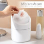 DHSBGWSX Lot de 2 petites poubelles avec couvercle, pour chambre à coucher, mini poubelle de bureau, portable, avec couvercle, b