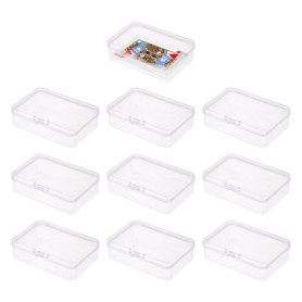 DHSBGWSX Boîte de rangement pour 10 cartes, boîte de rangement pour cartes à collectionner, boîte de rangement transparente pour