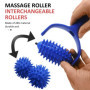 Lot de 3 appareils de massage avec poignées, rouleaux de massage, balles de massage, appareils de massage portables, accessoires