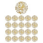 ZBHDEYG Lot de 20 Sets de Table Dorés Ronds en Feuille d'Or - Brillants et en Maille - Accessoires de Fête de Mariage et d'Anniv