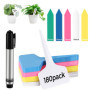 180 Pièces Etiquette Plante,étiquettes pour plantes en plastique de qualité,40 étiquettes blanches + 140 étiquettes colorée,Etiq