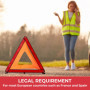GADLANE Triangle De Signalisation Homologué Ece & Gilet Jaune Réfléchissant Pliable Alerte De Sécurité