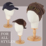 DaizySight Tête de perruque stable, tête de mannequin de 54 cm, support de perruque pour la présentation de chapeaux et chapeaux