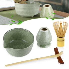 Matcha Kit, Balai à matcha, Bol Matcha, Fouet Matcha, Support de mixeur à matcha, Support de balai à matcha, Ensemble de 5 pièce