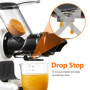 AMZCHEF Extracteur de jus à goulotte large de 80 mm - 150W extracteur de jus de fruits et légumes haute nutrition à mastication 