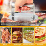 Bafumiu Presse Burger en Acier Inoxydable, Presse Steak Haché Smash Burger Rond de 16 cm (6 Pouces), Presse Hamburger Profession