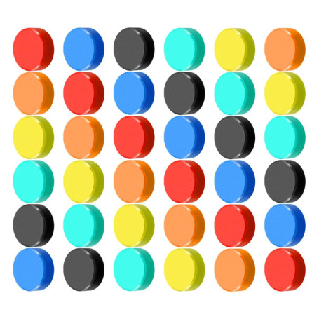 Lot de 30 Magnet Frigo, Aimants Tableau Magnétique, Petits Aimants Ronds Puissants, Magnets Color, Durable et Polyvalent, Parfai