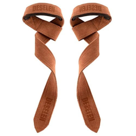 Deselen Sangles de Levage en Cuir pour Musculation - Prise en Main améliorée et Performances optimisées