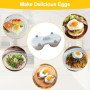 Cuiseur à Oeufs Micro-Ondes,Cuiseur à Oeufs Égouttants de 2 Tasses pour la Fabrication d'Oeufs Pochés,Double Egg Cup,Pocheuses à