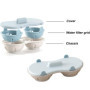 Cuiseur à Oeufs Micro-Ondes,Cuiseur à Oeufs Égouttants de 2 Tasses pour la Fabrication d'Oeufs Pochés,Double Egg Cup,Pocheuses à