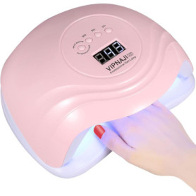 VIPNAJI Lampe UV LED Ongles Gel,168W Portable Séchoir à Ongles Professionnel Automatique,10s/30s/60s/99s,LCD Ecran, Capteur, Bas