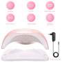 VIPNAJI Lampe UV LED Ongles Gel,168W Portable Séchoir à Ongles Professionnel Automatique,10s/30s/60s/99s,LCD Ecran, Capteur, Bas