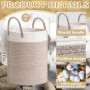 ZLPBAO Corbeille à Linge Panier à Linge en Coton Tissé Panier de Rangement 40L Boho Corbeille a Linge de Qualité Supérieure avec